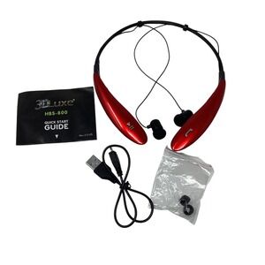 3D Luxe Wireless Bluetooth Neckband Stereo Headset Red Sport Tech